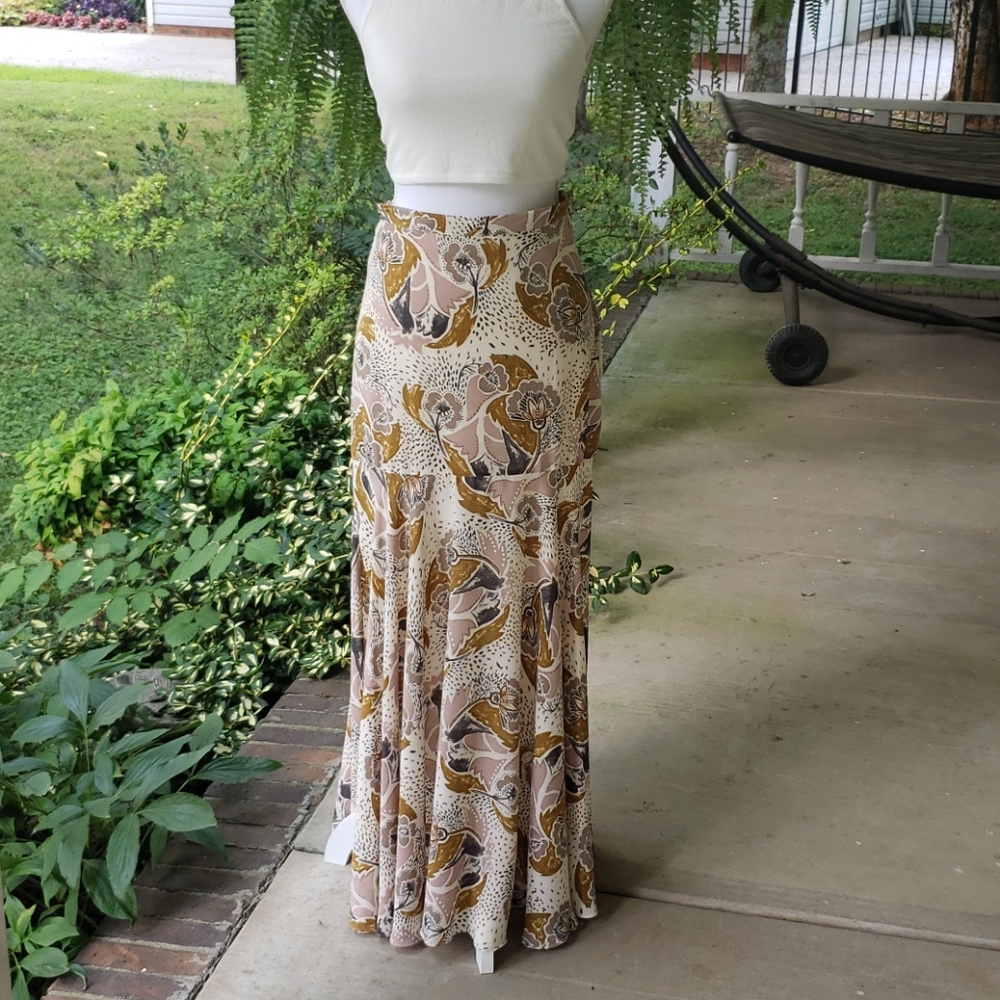 Free People floral maxi skirt